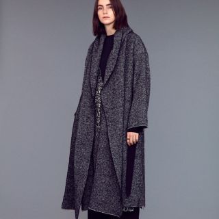 ユナイテッドアローズ(UNITED ARROWS)のbluemountain様専用yleve ウールアルパカツィードショール　コート(ガウンコート)