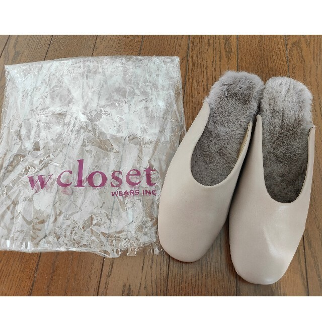 w closet ダブルクローゼット シューズ ピンクベージュ Lサイズ レディースの靴/シューズ(バレエシューズ)の商品写真