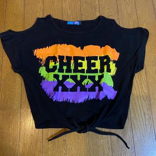 チアー(CHEER)のCHEER チア　トップス　キッズS 130 ブラック(Tシャツ/カットソー)