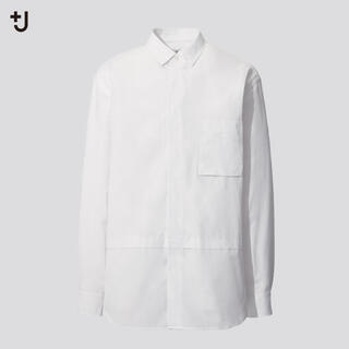 ユニクロ(UNIQLO)のUNIQLO +J スーピマコットン  オーバーサイズシャツ 白 XL(シャツ)