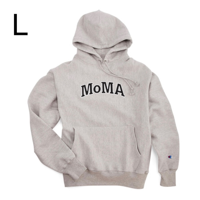 【Lサイズ】 海外限定 MOMA × champion パーカー グレー