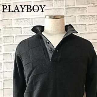 プレイボーイ(PLAYBOY)の【タウタウ様セット購入】VIPプレイボーイコレクション ハーフボタン 格子柄(ニット/セーター)