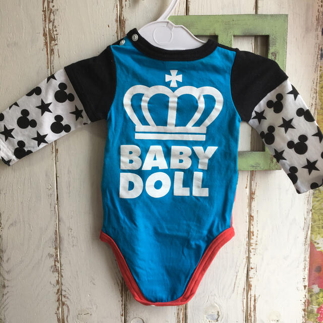 BABYDOLL(ベビードール)の新品♡ベビードール70センチミッキー長袖ロンパースボトムスetcセット キッズ/ベビー/マタニティのベビー服(~85cm)(ロンパース)の商品写真