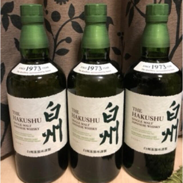 食品/飲料/酒サントリーウィスキー 白州(720ml) × 3本