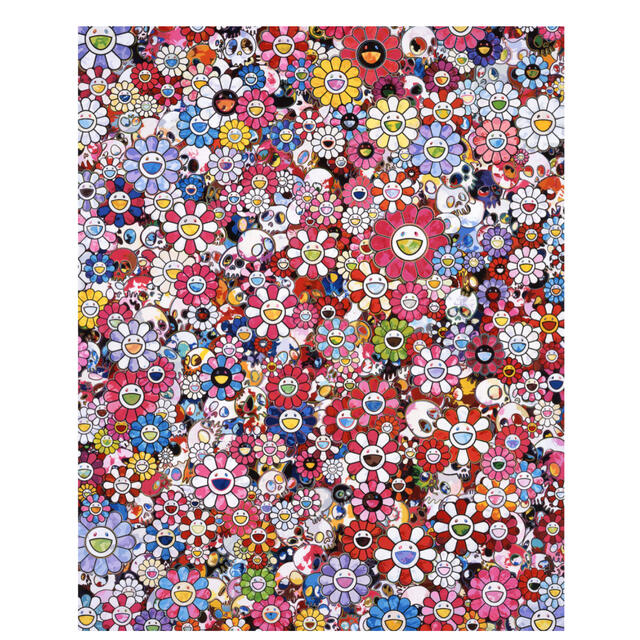 村上隆　takashi murakami ポスター　お花ドクロ エンタメ/ホビーの美術品/アンティーク(その他)の商品写真