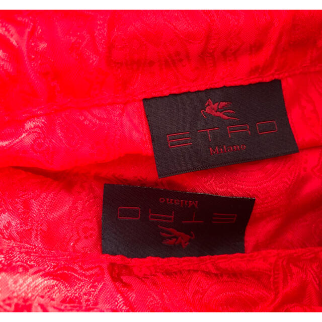 ETRO(エトロ)のエトロ　布製巾着袋　赤　ペーズリー柄 レディースのバッグ(ショップ袋)の商品写真