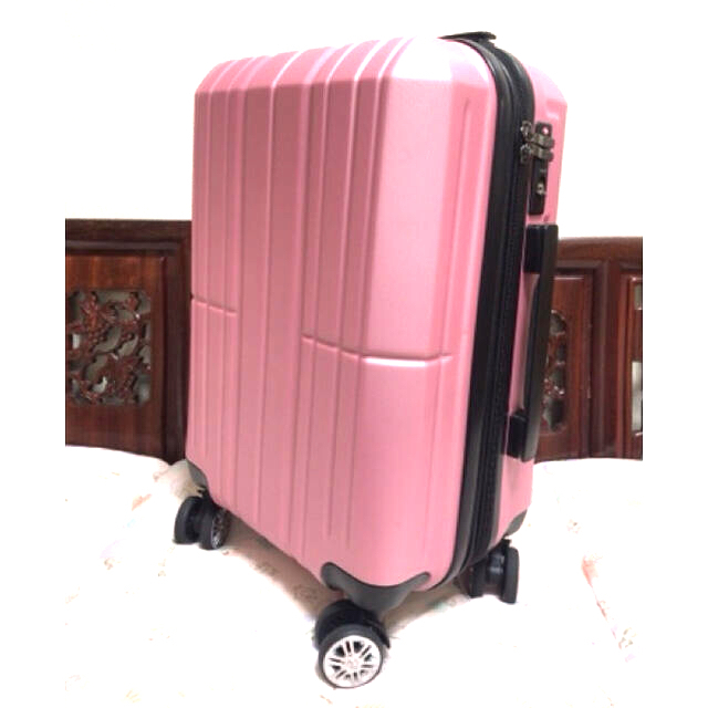 機内持込み可能  小型スーツケース   薄ピンク  1度使用のみ