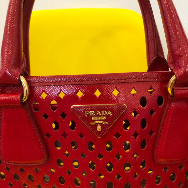 PRADA カゴバッグ バッグ プラダ サフィアーノ メッシュ トートバッグ