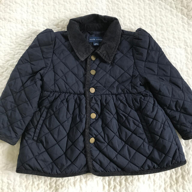 Ralph Lauren(ラルフローレン)のラルフローレン  キルティング コート　90cm  ネイビー キッズ/ベビー/マタニティのキッズ服女の子用(90cm~)(コート)の商品写真