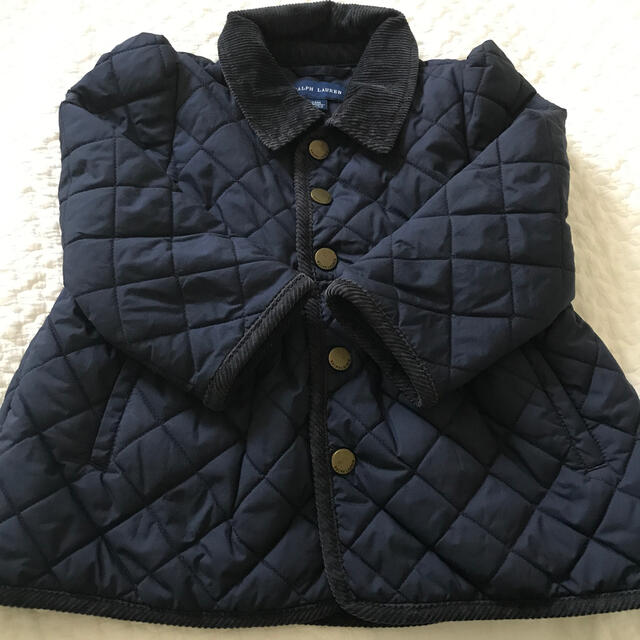 Ralph Lauren(ラルフローレン)のラルフローレン  キルティング コート　90cm  ネイビー キッズ/ベビー/マタニティのキッズ服女の子用(90cm~)(コート)の商品写真