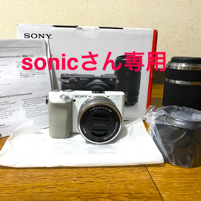 SONY(ソニー)の【sonicさん専用】【新品】SONY ‪α‬6100 ダブルズームレンズキット スマホ/家電/カメラのカメラ(ミラーレス一眼)の商品写真