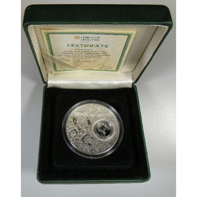 貨幣蹄鉄　「ラッキーコイン」第1次　2010年　ニウエ　1ドル銀貨　銀細工入