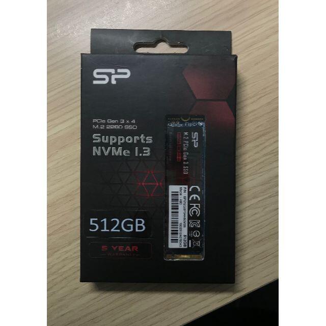 SSD M.2 NVMe 512GB SP512GBP34A80M28スマホ/家電/カメラ