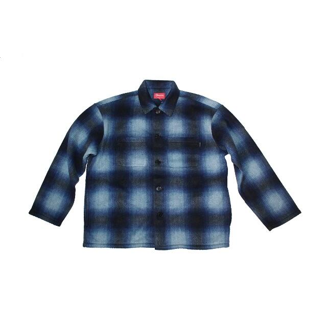 SUPREME SHADOW PLAID FLEECE SHIRT S