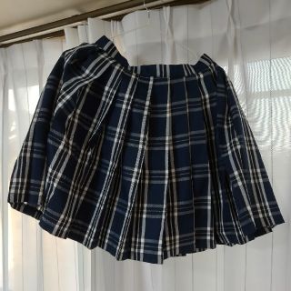 紺色チェックスカート 制服(ミニスカート)