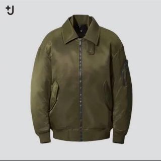 ジルサンダー(Jil Sander)のUNIQLO +J ダウン オーバーサイズリブブルゾン カーキ　プラスジェイ(ブルゾン)