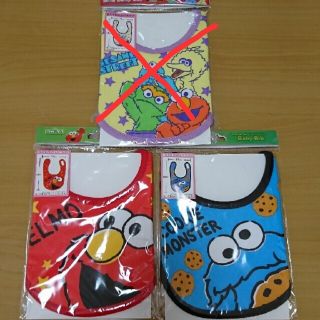 セサミストリート(SESAME STREET)の新品 エルモ クッキーモンスター セサミストリート スタイ(ベビースタイ/よだれかけ)