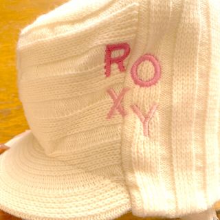 ロキシー(Roxy)のROXY ニットキャップ白(ニット帽/ビーニー)