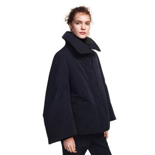 ジルサンダー(Jil Sander)の+J ブラック Sサイズ ハイブリッドダウン(ダウンジャケット)