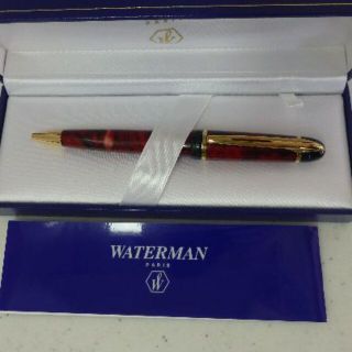 ウォーターマン(Waterman)のウォーターマン　フィリアス　ボールペン　マーブル調レッド　希少　入手困難(ペン/マーカー)