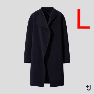 ユニクロ(UNIQLO)のユニクロ+j カシミヤブレンドノーカラーコート(ロングコート)