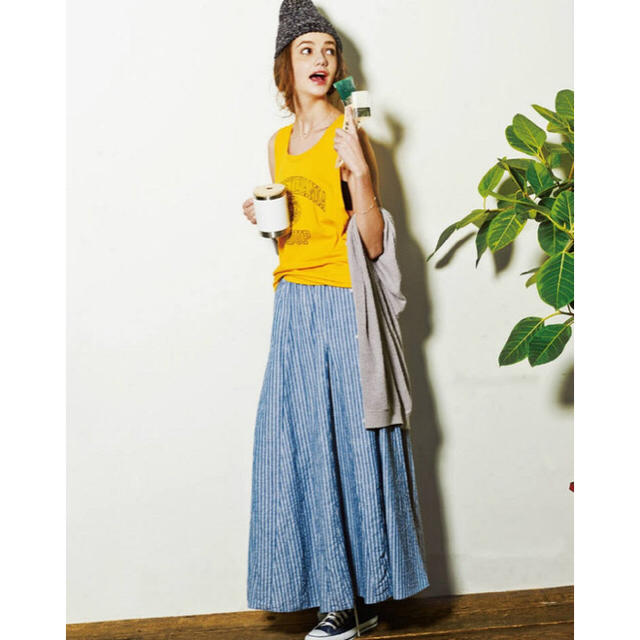 Ungrid(アングリッド)のungrid リネンストライプマキシSK レディースのスカート(ロングスカート)の商品写真