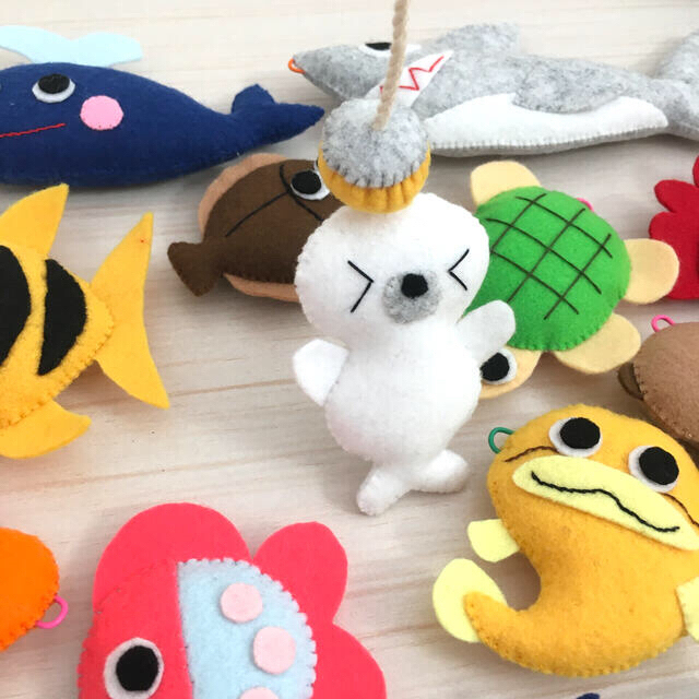 waraさま専用☆ハンドメイド ☆フェルトのお魚釣り ハンドメイドのおもちゃ(その他)の商品写真