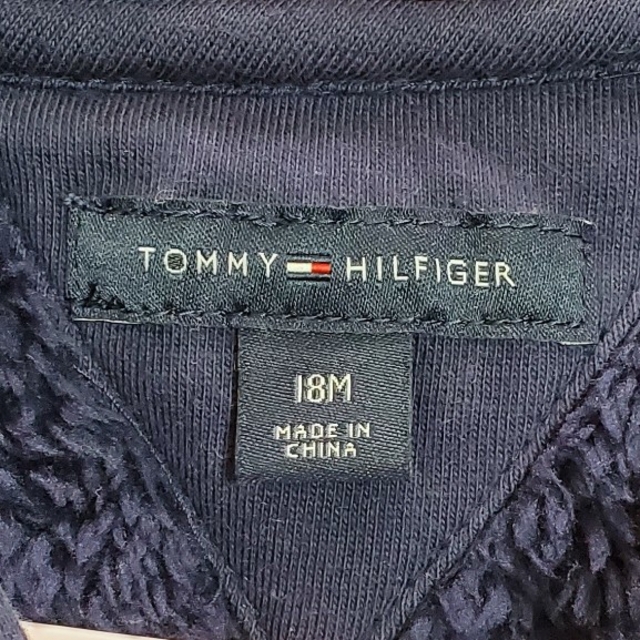 TOMMY HILFIGER(トミーヒルフィガー)の美品 TOMMY HILFIGER ボアパーカー 18M キッズ/ベビー/マタニティのベビー服(~85cm)(ジャケット/コート)の商品写真