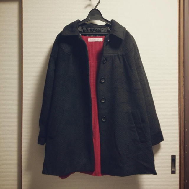 RETRO GIRL(レトロガール)の黒コート、美品！ レディースのジャケット/アウター(ダウンコート)の商品写真