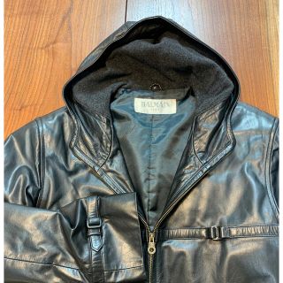 バルマン(BALMAIN)のyuppie 様専用　バルマン　レザーブラック×チャコールグレー　M 検LEON(ダッフルコート)