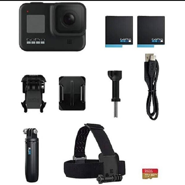 GoPro(ゴープロ)のGoPro HERO8 Black 限定BOX ＋シリコンカバー(青) スマホ/家電/カメラのカメラ(ビデオカメラ)の商品写真