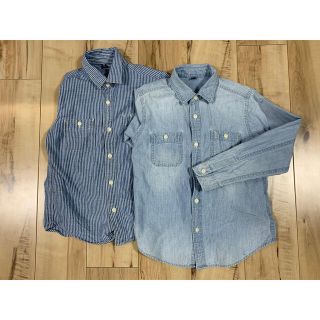 ユニクロ(UNIQLO)のUNIQLO キッズ　シャツ　２枚セット　美品☆(ブラウス)