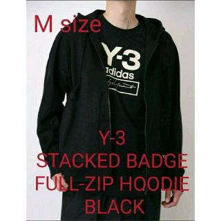 ワイスリー(Y-3)のY-3 STACKED BADGE FULL-ZIP HOODIE BLACK(パーカー)