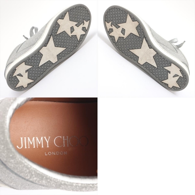 JIMMY CHOO(ジミーチュウ)のジミーチュウ  グリッター 36 シルバー レディース スニーカー レディースの靴/シューズ(スニーカー)の商品写真
