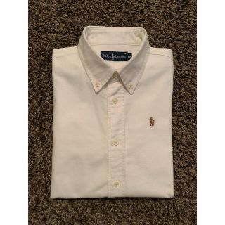 ラルフローレン(Ralph Lauren)の【美品】 ラルフローレン  白 130  ボタンダウン長袖シャツ(ブラウス)