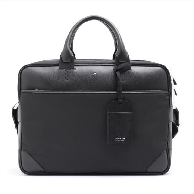 MONTBLANC - モンブラン  レザー  ブラック メンズ ビジネスバッグ