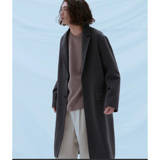 HARE(ハレ)の【WYM LIDNM】PE MELTON BOX CHESTER COAT  メンズのジャケット/アウター(チェスターコート)の商品写真