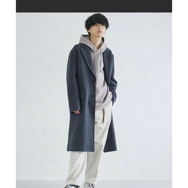 HARE(ハレ)の【WYM LIDNM】PE MELTON BOX CHESTER COAT  メンズのジャケット/アウター(チェスターコート)の商品写真