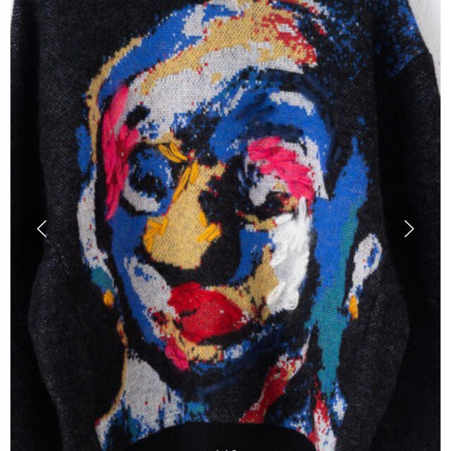 MM6(エムエムシックス)のメゾンエウレカ MAISONEUREKA 本間亮次コラボ ジャガード刺繍セーター レディースのトップス(ニット/セーター)の商品写真