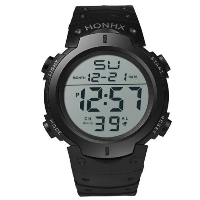 ダイバーズタイプ HONHX アウトドア　新品未使用　3気圧防水腕時計 メンズの時計(腕時計(デジタル))の商品写真