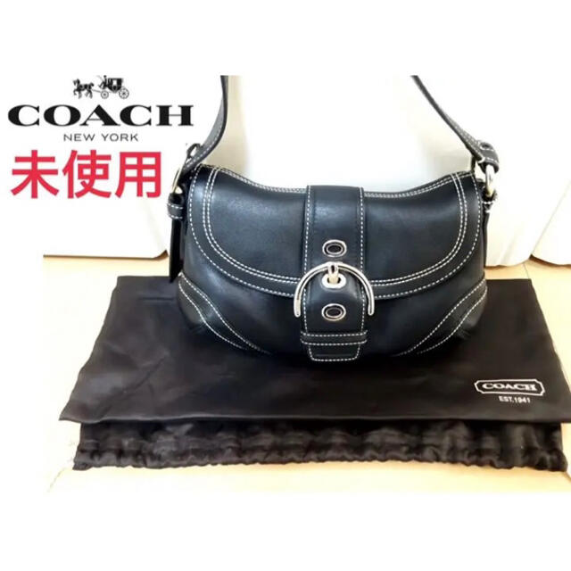 COACH - 【未使用】COACH コーチ ワンショルダーバッグ/黒/ブラックの