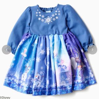 アナトユキノジョオウ(アナと雪の女王)のしまむら ディズニー アナ雪 ワンピース 90cm 新品タグ付き(ワンピース)