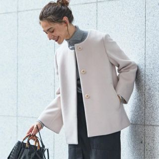 ビューティアンドユースユナイテッドアローズ(BEAUTY&YOUTH UNITED ARROWS)のBY フレアノーカラーコート　ビューティーアンドユース　アウター　(ノーカラージャケット)