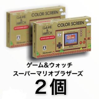 ニンテンドウ(任天堂)の★2個セット★ 任天堂　ゲーム＆ウオッチ スーパーマリオブラザーズ(家庭用ゲーム機本体)