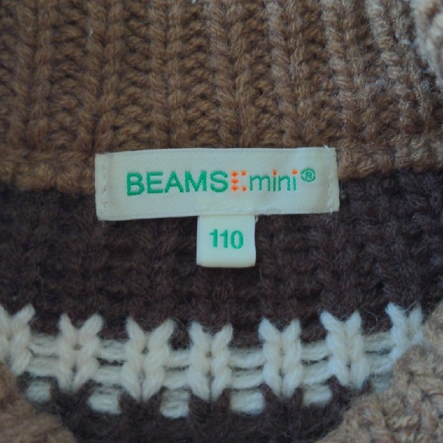 BEAMS(ビームス)の【美品】BEAMSmini　ニットベスト　110 キッズ/ベビー/マタニティのキッズ服男の子用(90cm~)(ニット)の商品写真