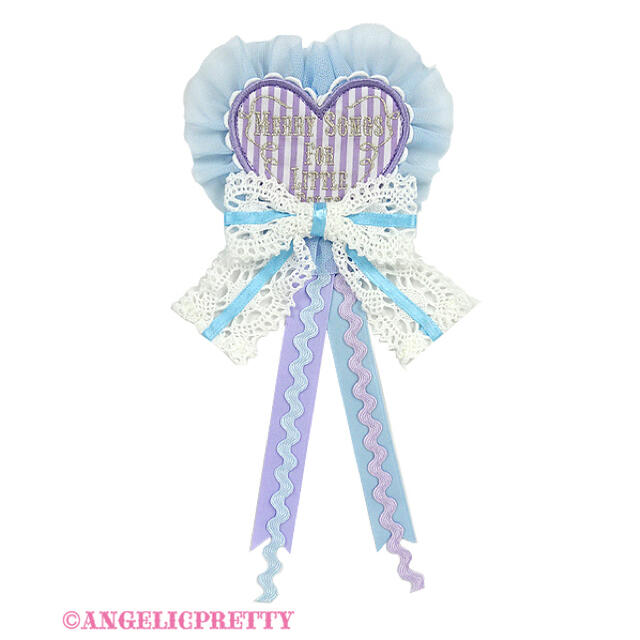 Angelic Pretty Melody Toysハートワッペンブローチ クロ