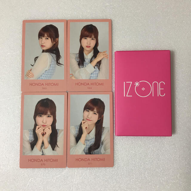 IZ*ONE 本田仁美 フォトカード トレカ ペンミ ファンミーティング 4種 エンタメ/ホビーのタレントグッズ(アイドルグッズ)の商品写真