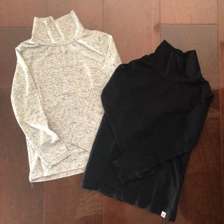 エイチアンドエム(H&M)のH&M BASIC ガールズタートルネックカットソー2枚セット　98/104(Tシャツ/カットソー)