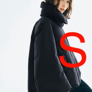 ジルサンダー(Jil Sander)のS UNIQLO +J ジルサンダー ハイブリッドダウンジャケット 黒 ブラック(ダウンジャケット)