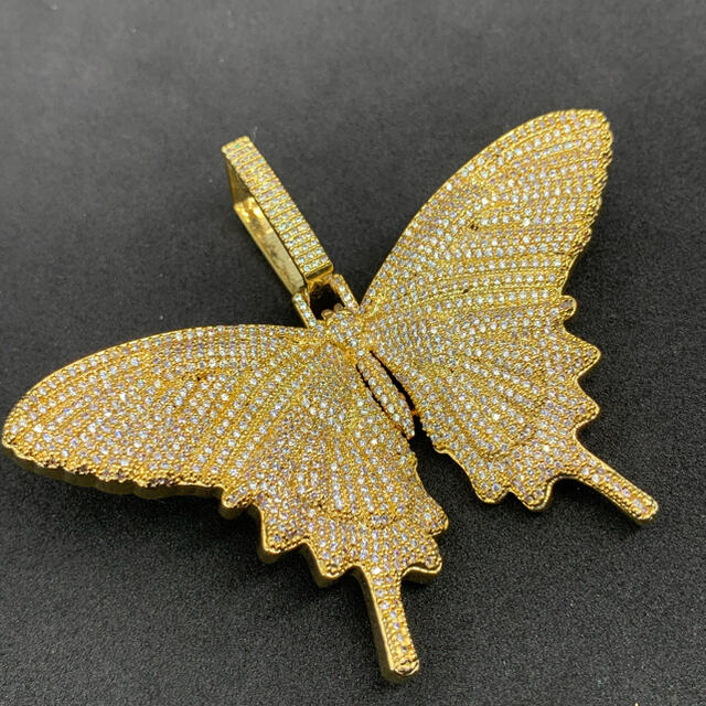超BIGサイズ ゴールド パピヨン Butterfly ブリンブリン ネックレス
